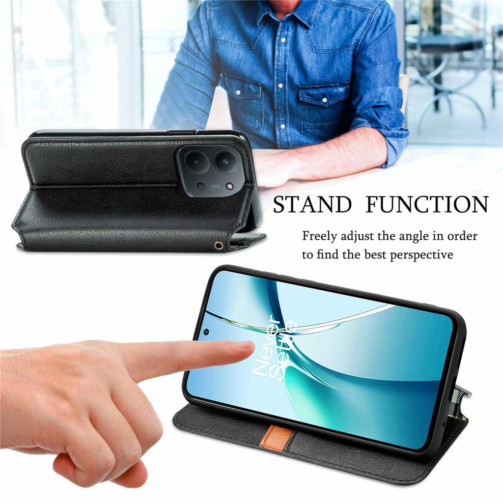 Phone Case For Xiaomi Redmi 15C 4G (EU) (173mm)/15C 5G (EU) (173mm)/Poco C85 4G (173mm) Rhombus Imprint PU Leather Wallet Phone Cover