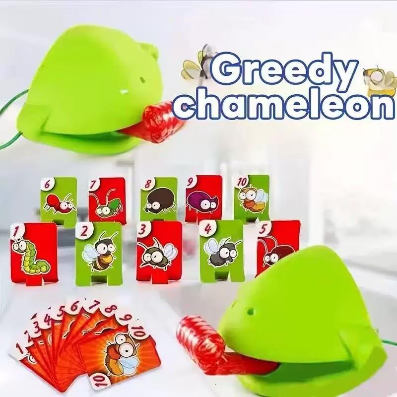 Masque de Grenouille Langue qui Remue Lèche Cartes Jeux de Plateau pour Enfants Jouets de Fête Familiale Antistress Drôle Jeu de Puzzle de Bureau Jouets