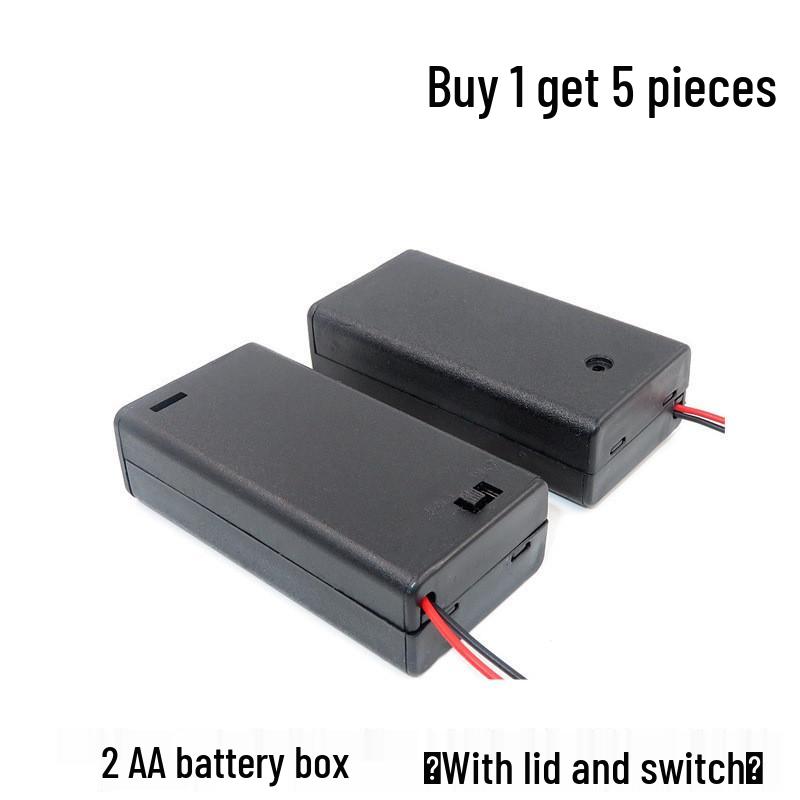 Size 5/18650 Battery Holder with Switch & Lead Wire for DIY Science Projects