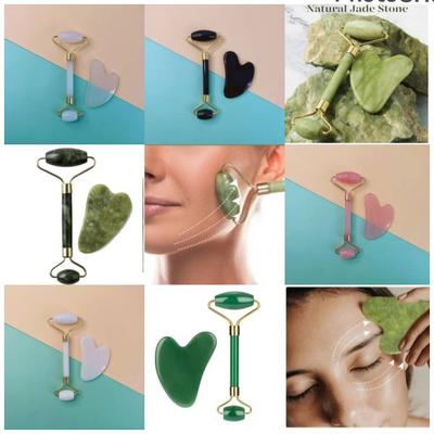 Rullo per Massaggio Cinese in Pietra di Giada Viso Collo Occhi Bellezza Anti-Età Attrezzatura per la Cura della Salute Tavola per Raschiamento Muscolare