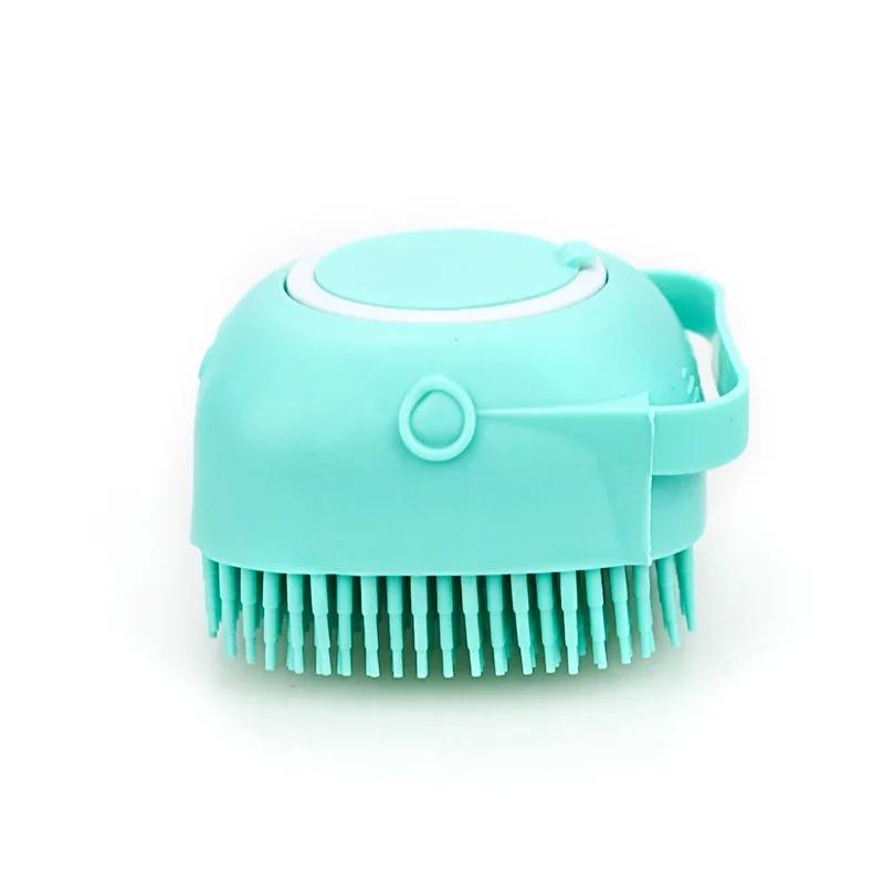 Soft Safety Silicone Comb Pet Accessories for Cats Shower Grooming Tool Bathroom Dog Bath Brush Massage Gloves with Shampoo Box