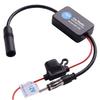 DaiSheng FW-DV12 Universal FM Booster Antenna Car Radio Signal Amplifier Anti-Interference Features 8CM Cable 75 Ohms Impedance