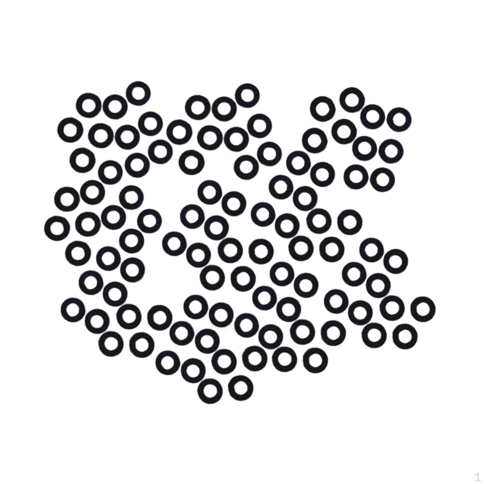 

100 Pieces Badminton Racket Grommets Washers Stringing Tools Replacement Repair Portable String чёрный