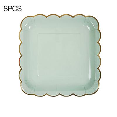 8 pezzi di stoviglie monouso per timbratura, decorazioni per feste di compleanno, per bambini, per matrimoni, compleanni, stoviglie monouso, piatti di carta