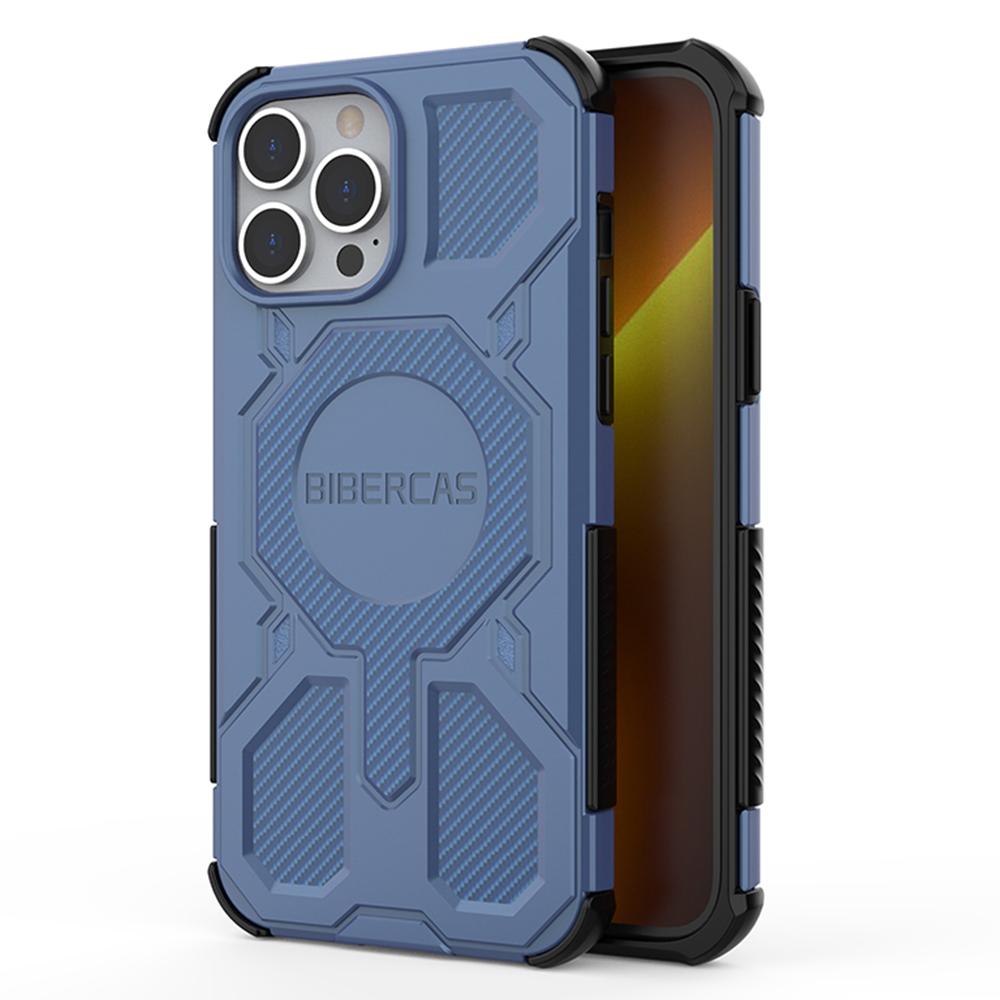 

BIBERCAS J-16 Series For iPhone 13 Pro Case Compatible with MagSafe Anti Drop TPU+PC Phone Cover Blue