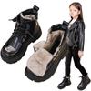 Girls Boots Cotton Shoes Winter Snow Boots 2025 New Children's Leather Boots Boys Martin Boots Large Cotton Autumn and Winter Shoes