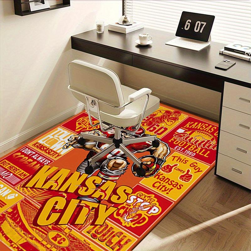 Büroteppich Kansas City Football Thema, Sofateppich, Stuhlmatte Schutz