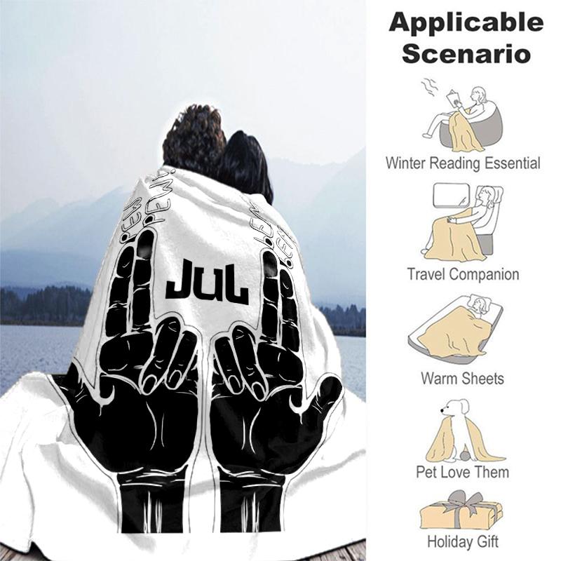 1pc Blanket Jul Rapper Print Design, Lightweight Blanket for Sofa, Bed- Soft &Warm, Gift for All Seasons Like Christmas, Halloween