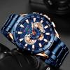 CURREN Herrenuhren Luxus Chronograph Quarzuhr Wasserdicht Sport Armbanduhr Edelstahl Männliche Uhr
