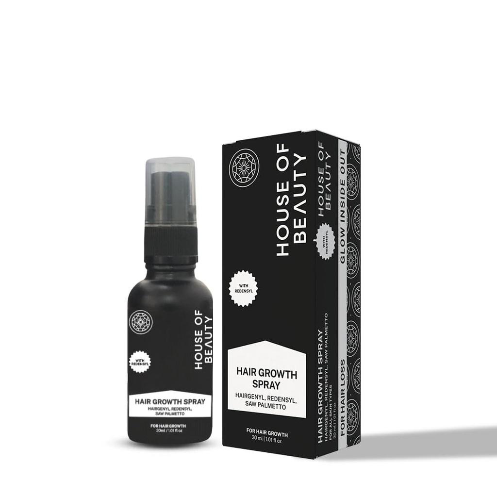 House of Beauty Hair Growth Spray, Water-Based Formula for Hair Strength & Growth (30ml)