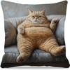 Vibrant Bohemian Style Short Plush Pillow Cover 45x45cm Charming Kitten Living Room Bedroom Decor (Pillow Insert Not Included)