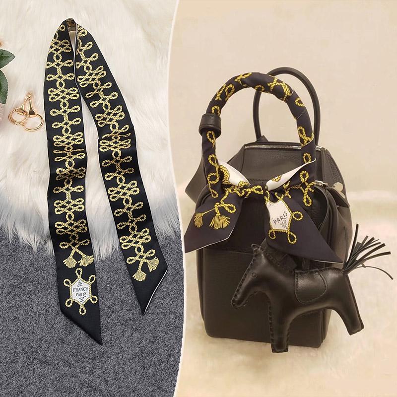 2024 Trendy Silk-Style Scarf Handle Wrap for Bags
