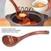 2Pcs Wooden Spoon Wood Scoop Ladle   Handle Set Kit for Porridge Coffee Dessert