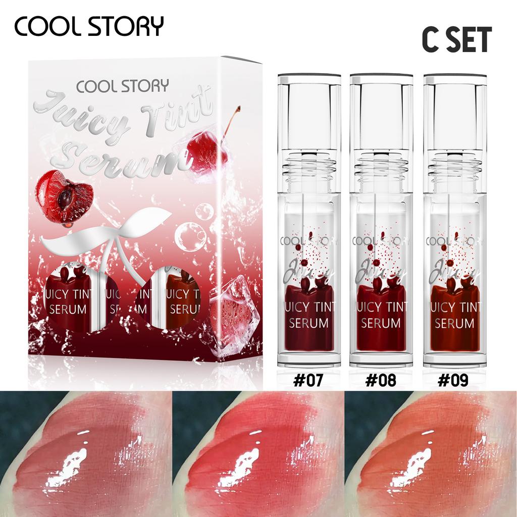 3 Lip Creative Water Oil 2N1 Lip Dyeing Liquid Set Water Light Color Retaining Lip Gloss Plump Plump Moisturizing Long-lasting Lip Color