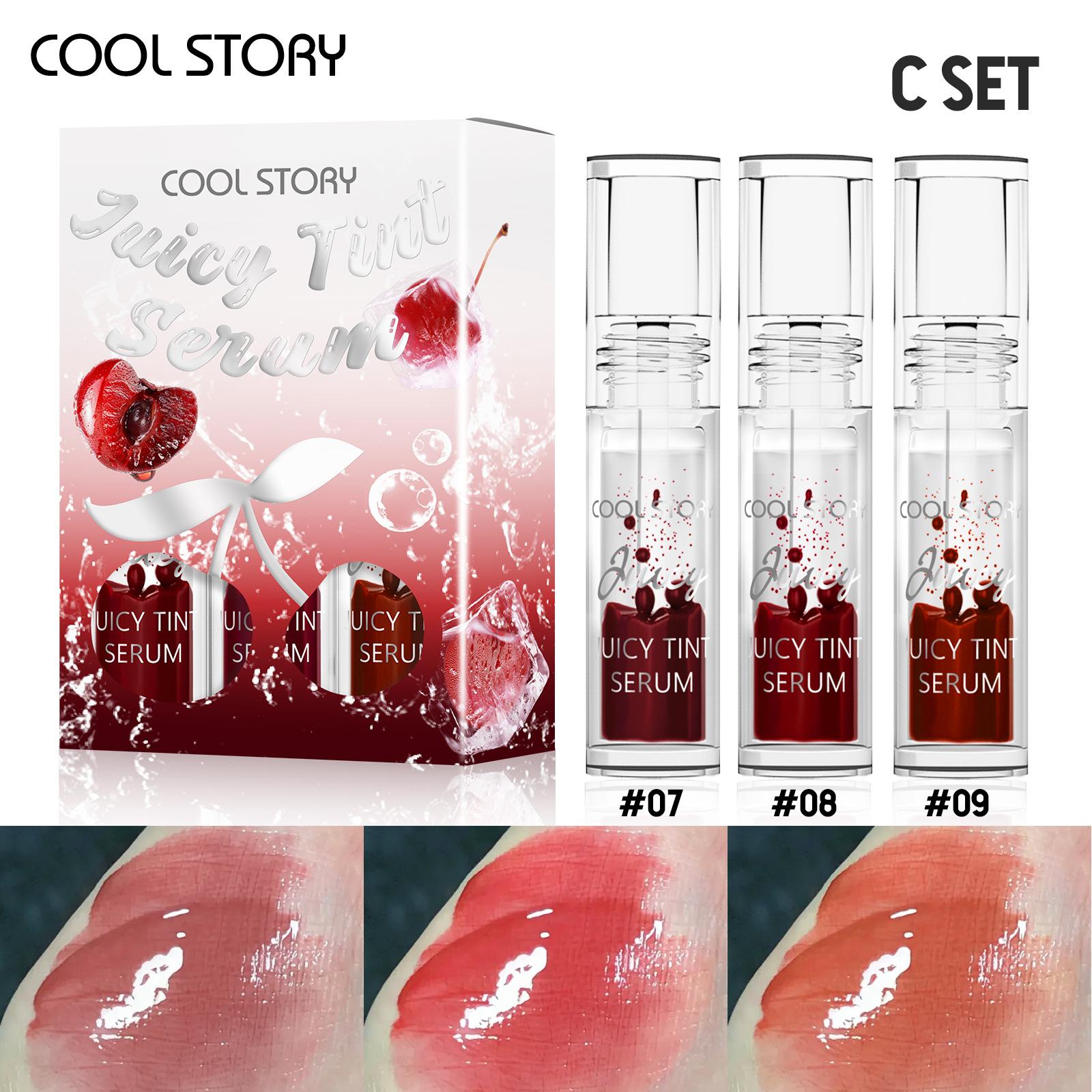 

3 Lip Creative Water Oil 2N1 Lip Dyeing Liquid Set Water Light Color Retaining Lip Gloss Plump Plump Moisturizing Long-lasting Lip Color C