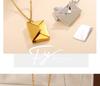 18K Gold-Plated Stainless Steel Envelope Necklace - Elegant and Durable Fashion Jewelry