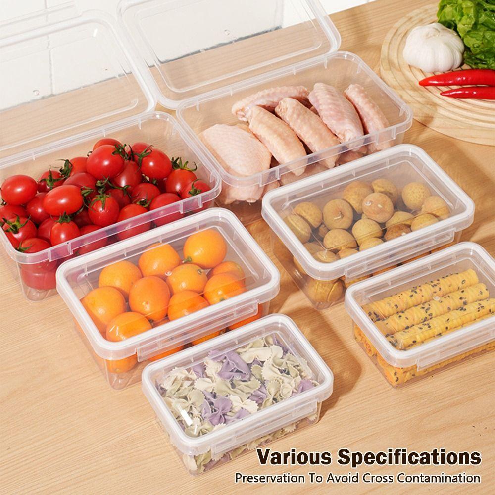 with Lid Refrigerator Storage Boxes Sealed Fresh-Keeping Box Food Containers  Kitchen Organization