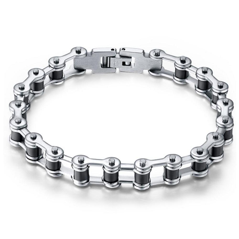 Top Quality Stainless Steel Biker Bracelet  Men's Motorcycle Chain Punk Rock Male Bracelet Biker Bicycle Bracelets for Men