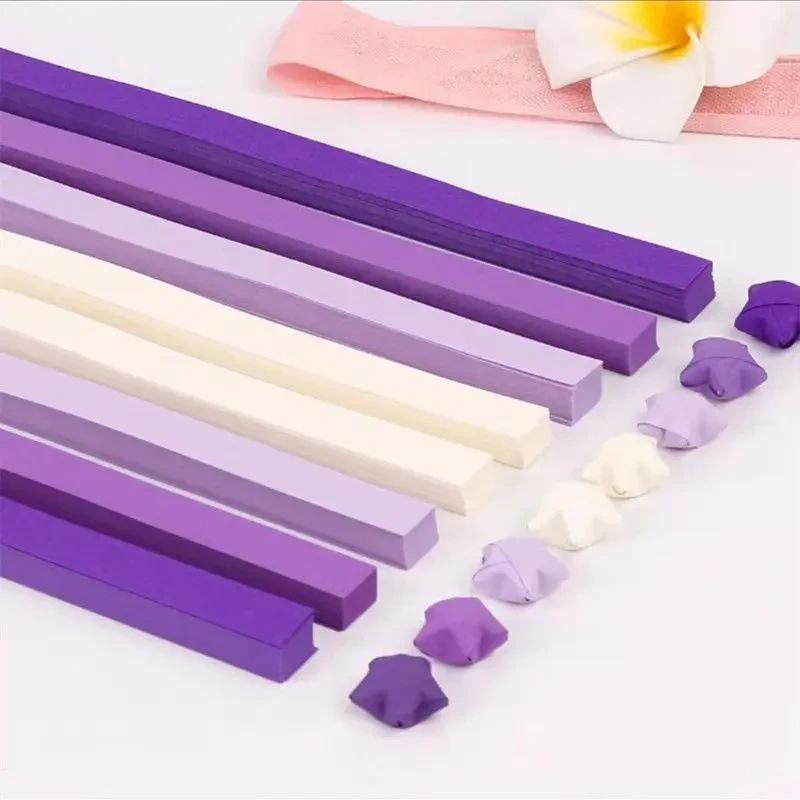 

Gradient Color Origami Star Strips for Children - Handmade Paper Pentagram for Lucky Star Bottle