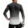 Maillot de Ciclismo de Manga Larga para Hombre Transpirable de Secado Rápido Estampado Degradado Pulóver con Media Cremallera para Deportes al Aire Libre y Fitness