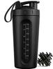BURRDOFF [Visible Window Stainless Steel Shaker Bottles For Protein Shake, Visible Window Gym Shaker Protein Shaker Bottle - Pack Of 1, 950 Ml, 8