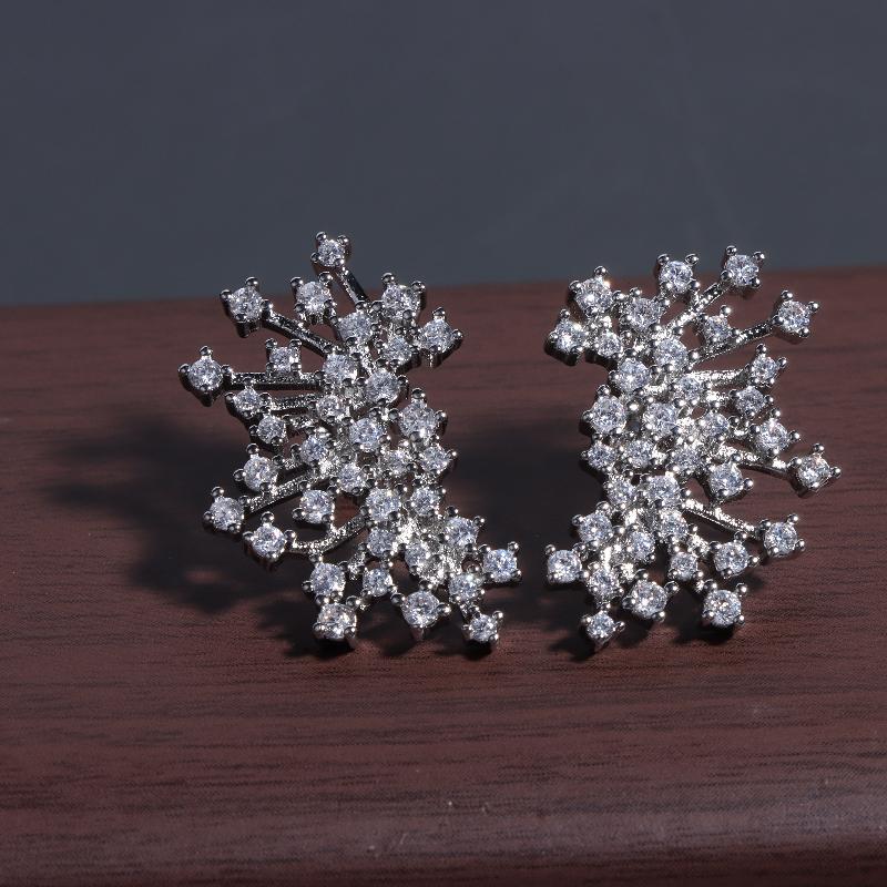 Shinning Cubic Zirconia Earrings Female Fashion Luxury Accessories Delicate Jewelry For Wedding Party