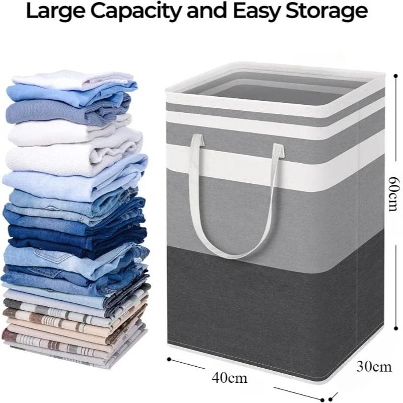 Waterproof Dirty Clothes Basket Simple Large Capacity Storage Box Simple Foldable Dirty Clothes Basket Easy To Store Storage Bag