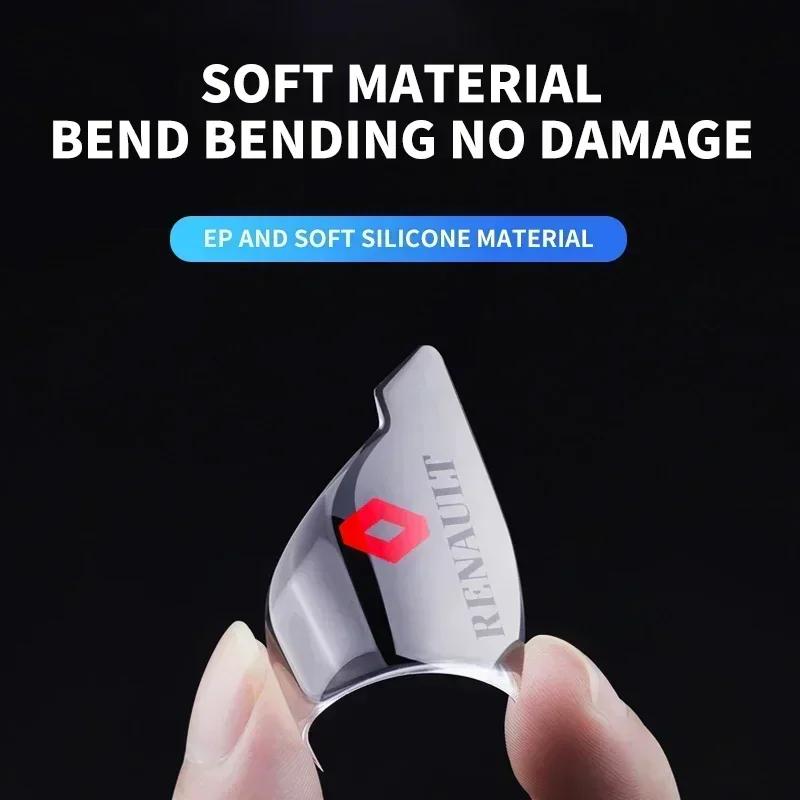 2026 Hot For Renault Hub Caps For Renault Megane 2 3 4 RS Grand Scenic Clio 4 Captur Duster 2Pcs Transparent Car Door Corner Ant