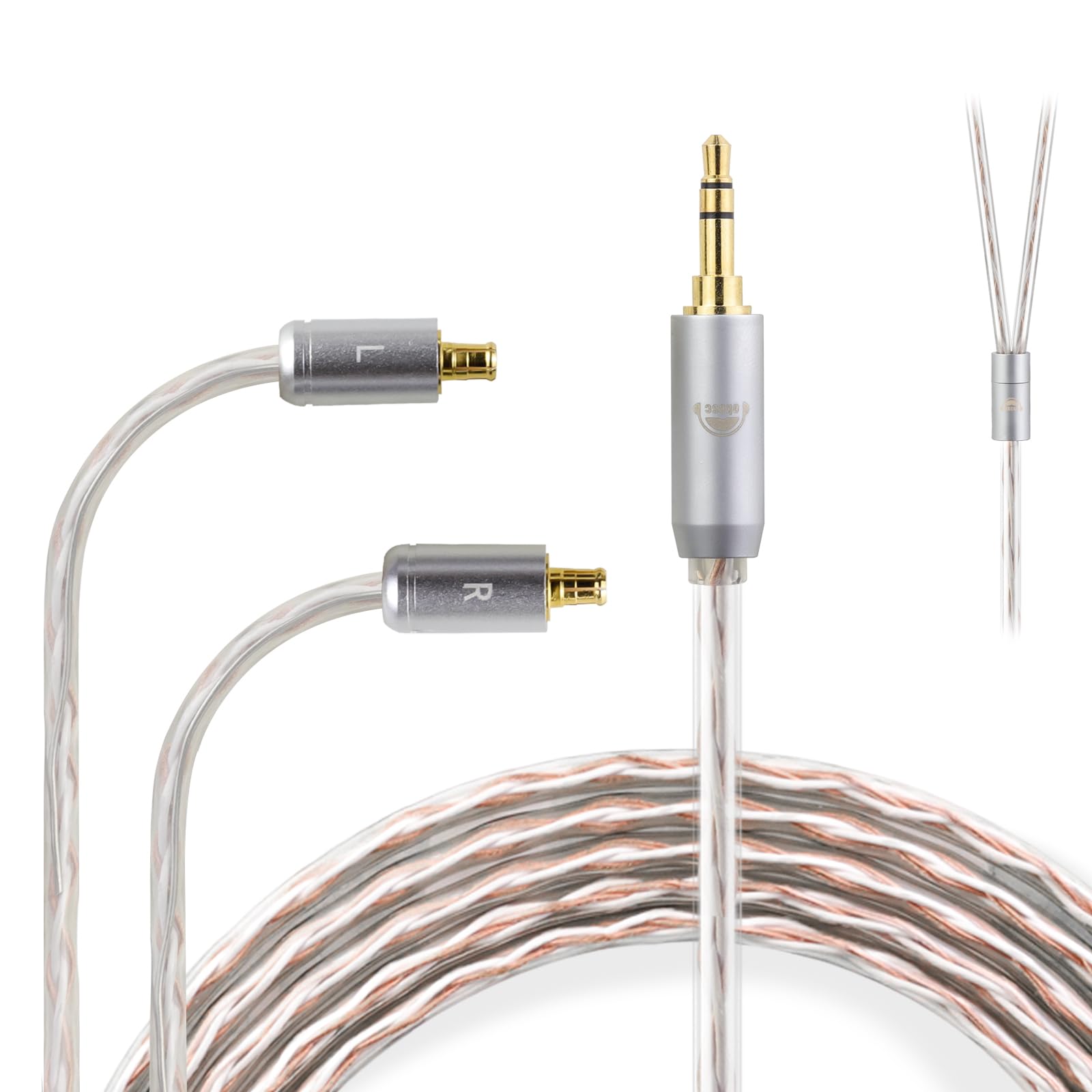 

okcsc JBX Recable A2DC Cable Earphone Cable for For Compatible with OFC Length Earphones/Headphones Audio-Technica ATH-ADX5000, ESW950, SR9, AP2000TI,