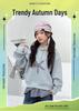 Girls' Plaid Patchwork Hooded Sweatshirt: 2026 Autumn Style for Middle and Older Children - Faux Two-Piece Long-Sleeve Top