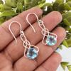 Sky Blue Topaz Gemstone Earrings, Handmade Gorgeous Jewelry, 925 Sterling Silver Jewelry, Bohemian Earrings For Wedding Gift