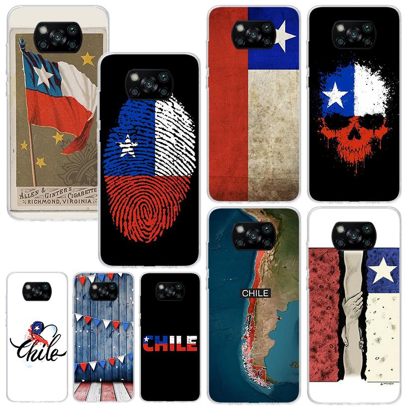 Chile Flag Phone Case For Xiaomi Poco X7 X6 X5 M7 M8 Pro F7 Ultra Redmi 15C 15 13C 13 12C 12 10 10C 10A Art Fundas Poco X7 X6 X5