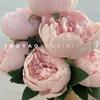 10-Head Artificial Peony Bouquet - Core-Filled Wedding & Home Décor Flower Arrangement
