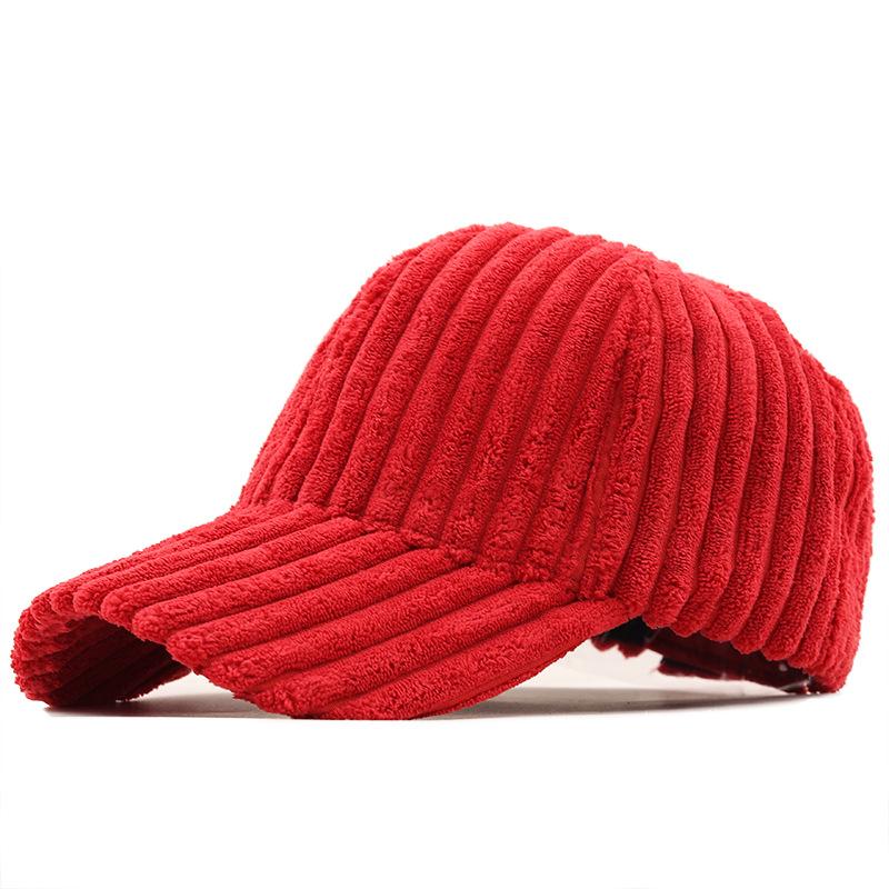 CNTANG New Winter Corduroy Baseball Cap Fashion Solid Color Women Sun Hat Lady Outdoor Leisure Warm Girls Spring Plush Caps