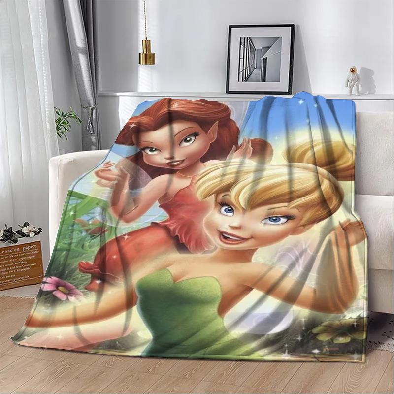 31 Style Disney Tinker Bell Printed Kids Blanket Soft and Warm Bedding for Bed Sofa Outdoor Travel Picnic Cover Blanket Gift Art