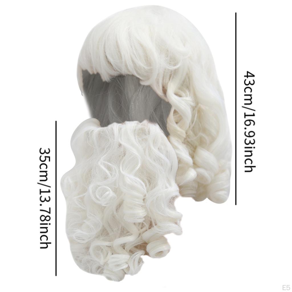 Santa Claus Hair And Beard Set for Holiday Stage Performances