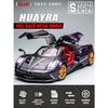 1/24 Pagani Huayra Dinastia Diecast Alloy Car Model Toys 4 Door Opened Sound And Light Pull Back Sports Vehicles For Child Gifts