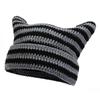 Cute Cat Ears Beanie Hats Warm Pullover Hat Fashion Little Devil Cap  Girls