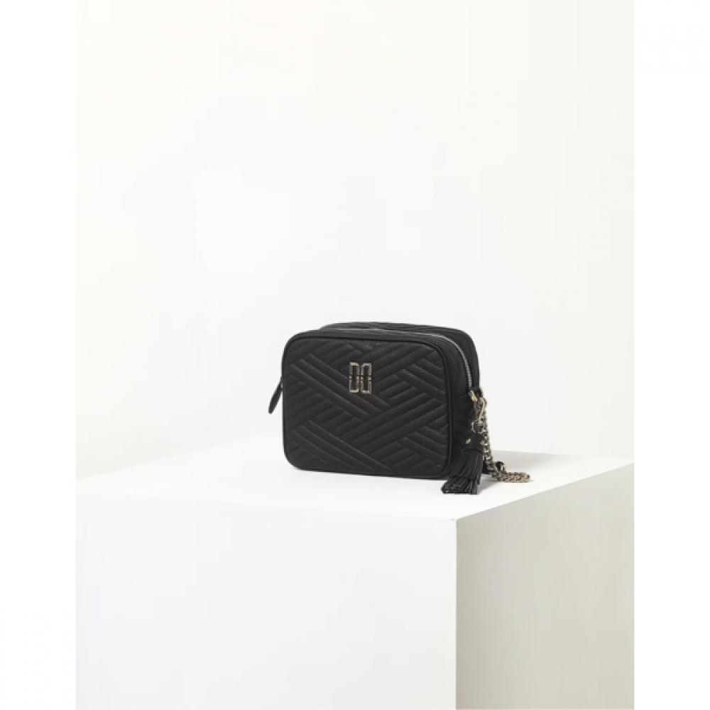 Daks Black Leather Chain Crossbody Bag Dcba2f361bk