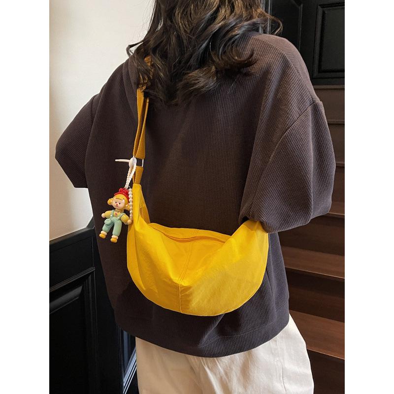 Chic Lightweight Candy Color Dumpling Bag for Women - 2025 Summer Versatile Japanese Style Crossbody