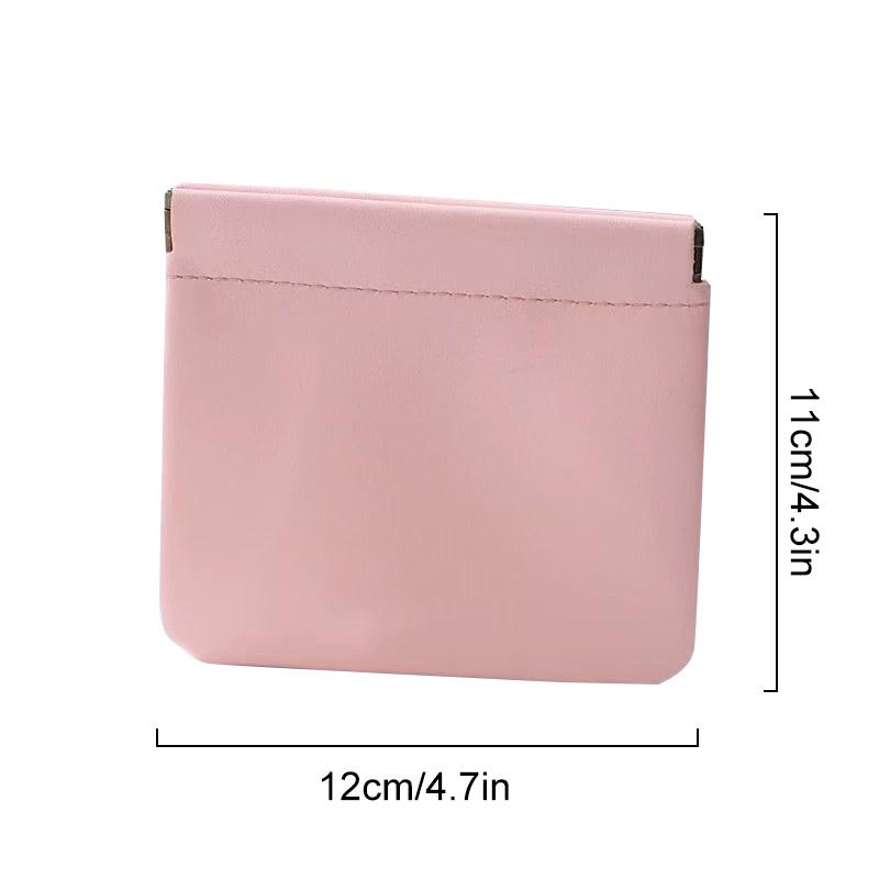 1PC Automatic Closure Multifunctional PU Mini Elastic Sheet Portable Waterproof Purse Jewelry Bag Earphone Charging Line Fashion