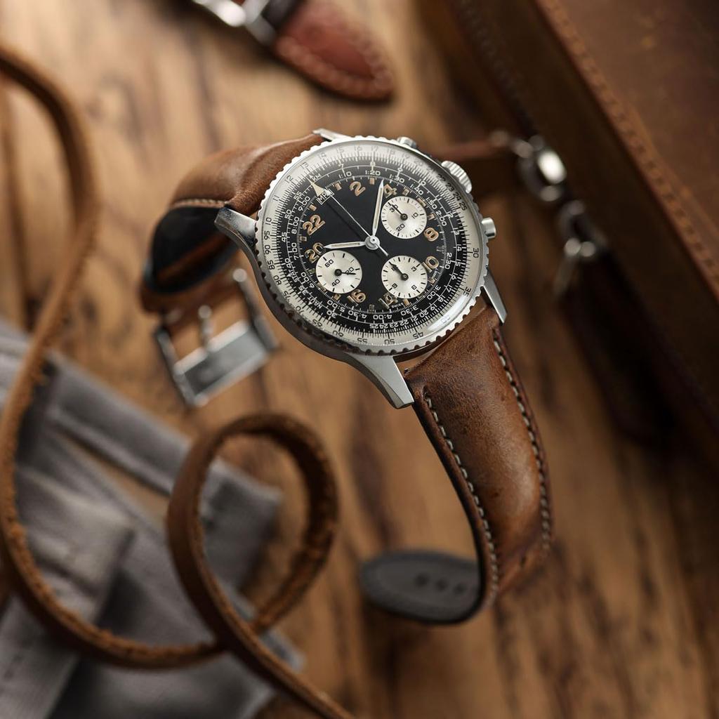 WatchGecko Vintage Highly Italian Leather Watch Strap - Light Brown - 19mm