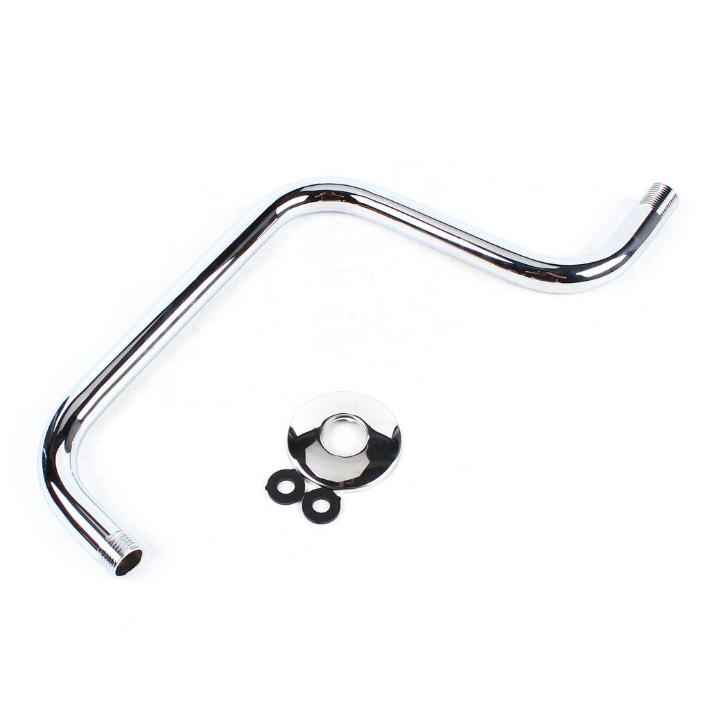 Shower Head Extension Arm S Shaped High Arc Gooseneck Long Shower Extender Pipe Stainless Wall Mounted Shower Head Extension Arm