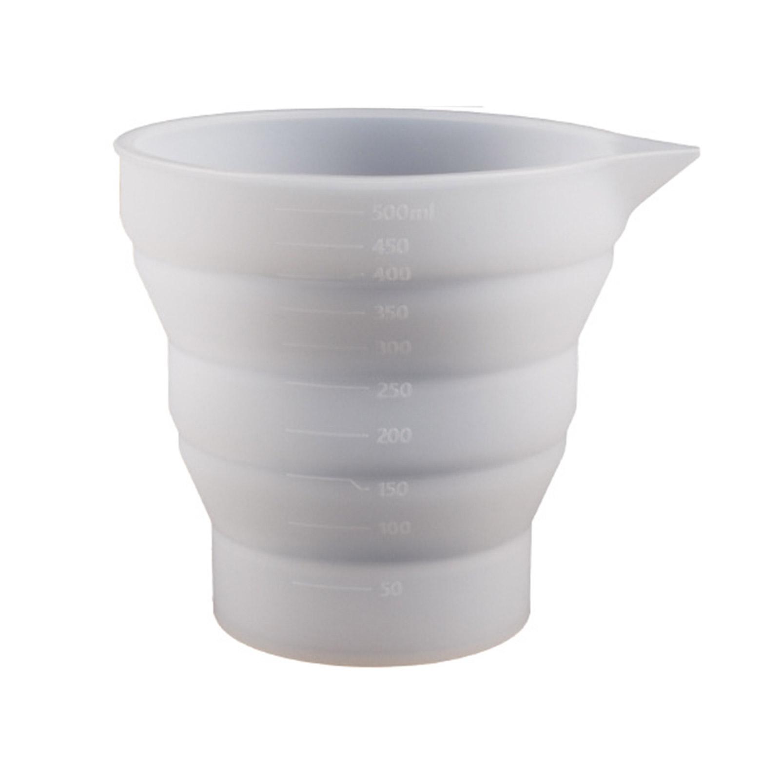 

Складная силиконовая форма для мерного стакана, складной стакан, форма для литья эпоксидной смолы, инструмент для изготовления ювелирных изделий своими руками для искусства и ремесел из смолы 500