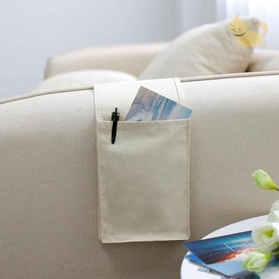 Borsa portaoggetti da comodino in cotone e lino, organizer per scrivania, divano, TV, telecomando, borsa appesa, organizer per riporre oggetti da letto, tasche