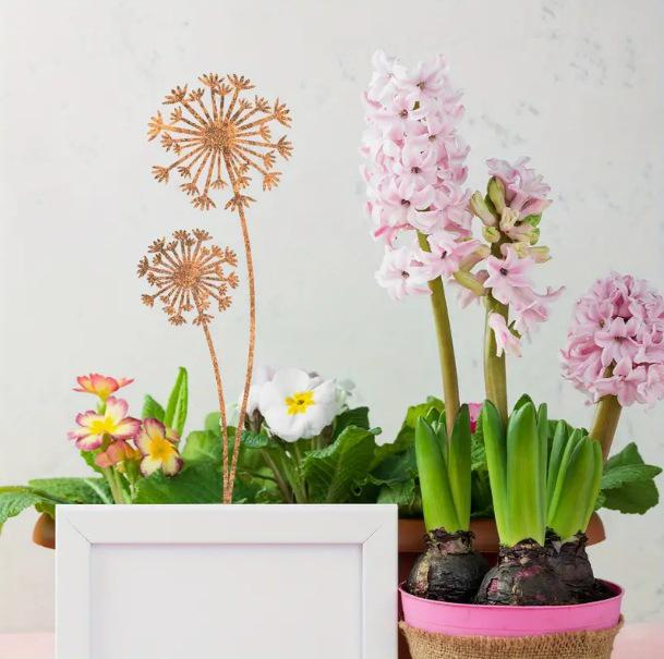 Dandelion Metal Wall Sculpture - Rustic Home Decor