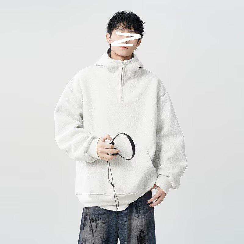 

Unisex Oversized Thick Half-Zip Hoodie M