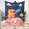 1pc Cute Bear Watching Stars Blanket Comfortable Soft Lightweight All Season Multi Purpose Blanket Travel Camping Picnics Sofa Office bedroom Friends