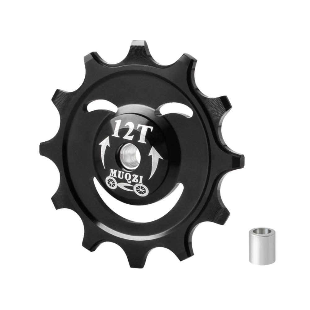 

Aluminum Zinc Zinc Alloy Bike Rear Derailleur Pully Bicycle Steel Pulley Bearing MTB BikeAccessories Black 12T