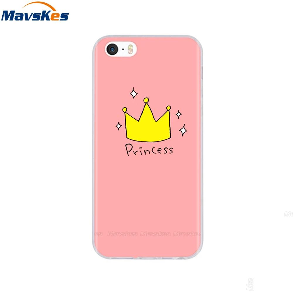 For iPhone 5s SE 5 Case Cover Silicone Soft TPU Cover Print Flower Cute Animal Phone Case For iPhone 6s 6 7 8 Fundas Clear Cases